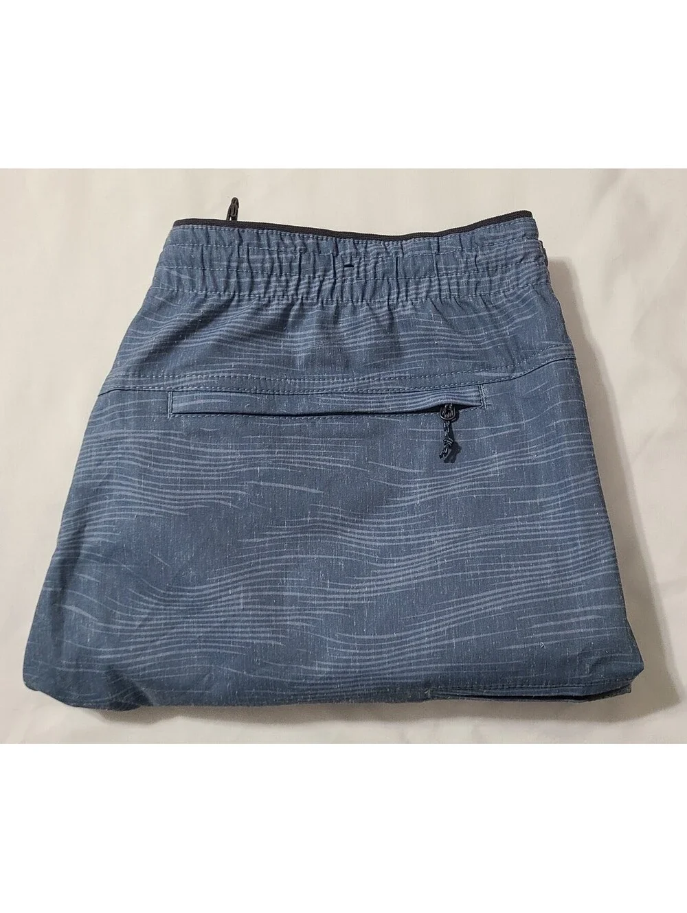 Kuhl Getaway Shorts Mens Sz Large Oceanview Wave Blue Hemp Blend Quick Dry Beach